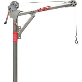 Steel Davit Crane, 500 Lb. Capacity with Manual Winch and Brake