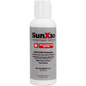 Sun X 30 Sunscreen Lotion, SPF 30+, 4oz Bottle, 1-Bottle
