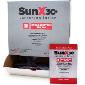 Sun X 30 Sunscreen Lotion, SPF 30+, Lotion, Pouch, Wallmount, 50 Packets
