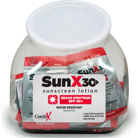 Sun X 30 Sunscreen Lotion, SPF 30+, Lotion, Pouch, Fish Bowl, 50 Packets