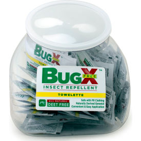 Bug X FREE Insect Repellent, DEET Free, Towelette, Fish Bowl, 50 Packets