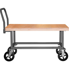 Durham Work Height Platform Truck with Wood Deck 24 x 48 Fixed Height