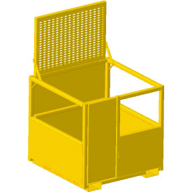 4' x 4' Forklift Personnel Basket, 1000 lb. Capacity, Yellow - 20988