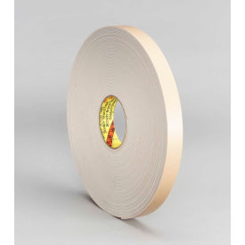 Double Coated Polyethylene Foam Tape 1" x 36 Yds. 62 Mil White