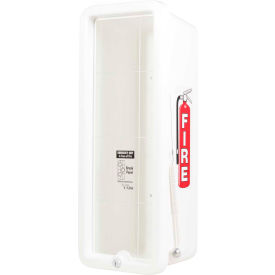Plastic Fire Extinguisher Cabinet, Fits 10 Lbs. Extinguisher, White