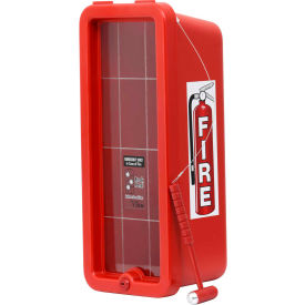 Plastic Fire Extinguisher Cabinet, Fits 5 Lbs. Extinguisher, Red