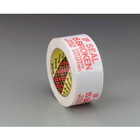 Printed Message Carton Sealing Tape 2" x 110 Yds. 1.9 Mil White/Red