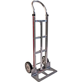 Magliner Aluminum Hand Truck Curved Handle Mold-On Rubber Wheels Vertical Strap