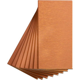 Aspect Short Grain 3" X 6" Brushed Copper Metal Decorative Wall Tile - 8 Pack