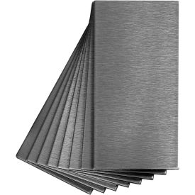 Aspect Short Grain 3" X 6" Brushed Stainless Metal Decorative Tile Backsplash - 8 Pack