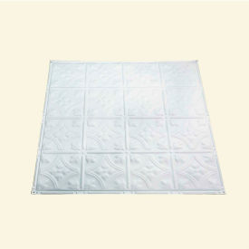 2' X 2' Nail-up Tin Ceiling Tile in Gloss White