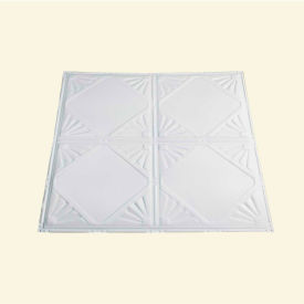 Erie 2' X 2' Nail-up Tin Ceiling Tile in Matte White