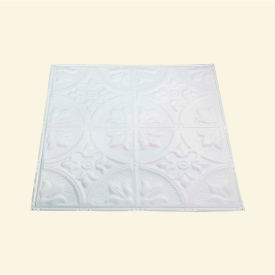 2' X 2' Nail-Up Tin Ceiling Tile in Matte White