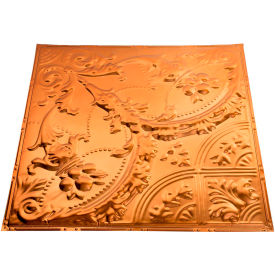 Great Lakes Tin Saginaw 2' x 2' Nail-up Tin Ceiling Tile in Copper