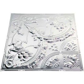 Great Lakes Tin 2' X 2' Nail-up Tin Ceiling Tile in Clear