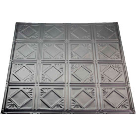 Great Lakes Tin Ludington 2' X 2' Nail-up Tin Ceiling Tile in Argento