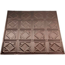 2' X 2' Nail-up Tin Ceiling Tile in Bronze Burst