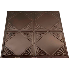 Erie 2' X 2' Lay-in Tin Ceiling Tile in Bronze Burst