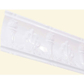 48" Superior Tin Crown Molding in Gloss White