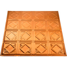 Great Lakes Tin Ludington 2' X 2' Lay-in Tin Ceiling Tile in Copper