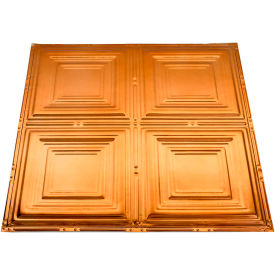 Great Lakes Tin 2' X 2' Lay-in Tin Ceiling Tile in Copper