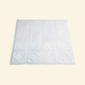 Ludington 2' X 2' Lay-in Tin Ceiling Tile in Matte White