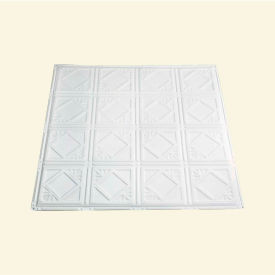 2' X 2' Lay-in Tin Ceiling Tile in Gloss White