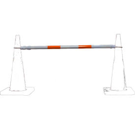 Retractable Cone Bar, 4-6' Length, White/Orange