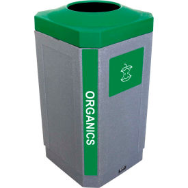 Indoor Octo Container - Organics, 32 Gallon - Graystone/Green