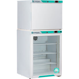 CorePoint Scientific White Diamond Refrigerator & Freezer Combo, 7 Cu.Ft., Glass Door