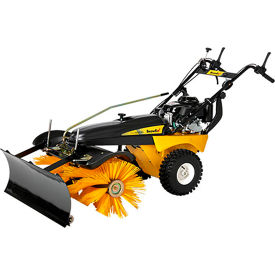 Walk Behind Snowplow with Rotary Broom Sweeper