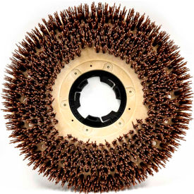 15" Mal-Grit Xtra Heavy Duty Grit Brush w/Universal Clutch Plate, Orange