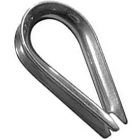Standard Duty Stainless Steel Wire Rope Thimble - 1/8" Diameter - Pack of 6