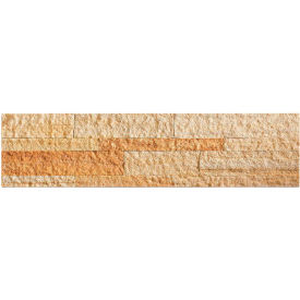 23.6" x 5.9" Peel & Stick Stone Decorative Tile Backsplash, Golden Sandstone