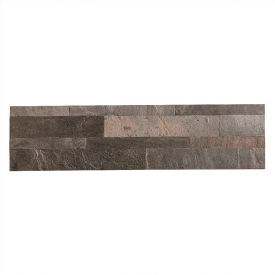 23.6" x 5.9" Peel & Stick Stone Decorative Tile Backsplash, Iron Slate - A90-85
