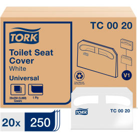 Toilet Seat Cover, 14-1/2 x 17, White, 20/Carton
