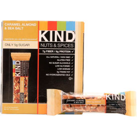 Nuts and Spices Bar, Caramel Almond and Sea Salt, 1.4 oz. Bar, 12/Box