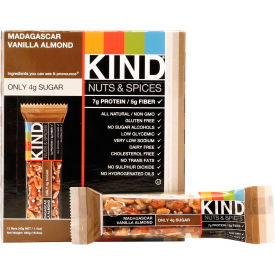 Nuts and Spices Bar, Madagascar Vanilla Almond, 1.4 oz., 12/Box