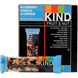 Fruit and Nut Bars, Blueberry Vanilla and Cashew, 1.4 oz. Bar, 12/Box