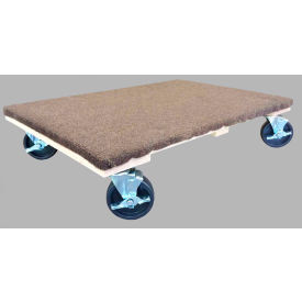 18 x 30 Solid Deck Hardwood Dolly with Full Carpet 1500 Lb. Cap.