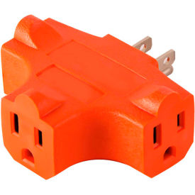 3 Outlet Cube Adapter, Orange