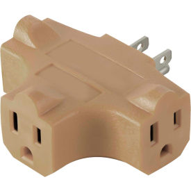 3 Outlet Cube Adapter - Beige
