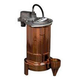 1/2 HP, 115V, 18FT Shutoff, 62 GPM, 25FT Cord Effluent Pump