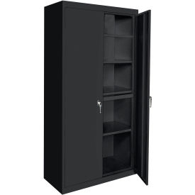 All Adjustable Storage Cabinet, 36"W x 24"D x 78"H, Black, All-Welded