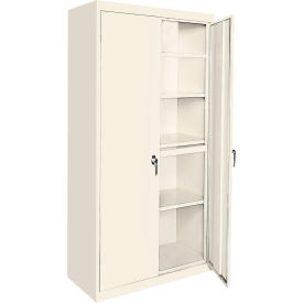 All Adjustable Storage Cabinet, 30"W x 18"D x 72"H, Putty, All-Welded