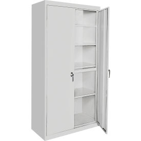 All Adjustable Storage Cabinet, 30"W x 18"D x 72"H, Gray, All-Welded