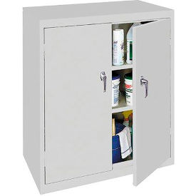 Counter High Cabinet 36"W x 18"D x 42"H, Assembled, Gray