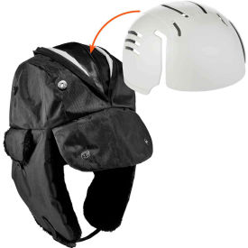N-Ferno 6802ZI Trapper Hat Kit w/ Universal Bump Cap, Zipper, S/M, Black