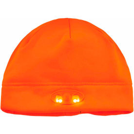 N-Ferno 6804 Skull Cap Beanie Hat With LED Lights, Orange