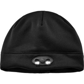 N-Ferno 6804 Skull Cap Beanie Hat With LED Lights, Black